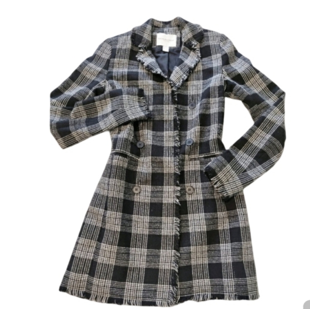 Carolina Belle plaid coat.